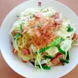 冷蔵庫の残り物で、塩麹入りの塩焼きそば♪